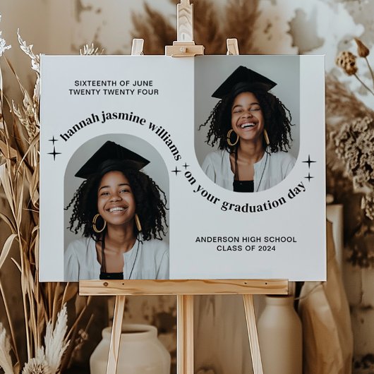 Dubbele boog foto meisje Afstuderen Poster