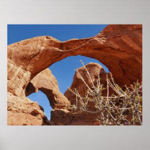 Dubbele boog in Arches National Park Poster