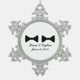 "Dubbele boog Stropdassen" Pewter Ornament