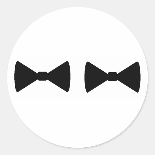 "Dubbele boog Stropdassen" Stickers (Voorkant)