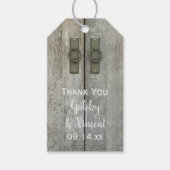 Dubbele branddeuren Landbruiloftsoortmerken Cadeaulabel (Voorkant)