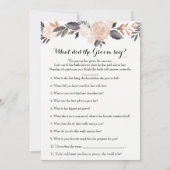 Dubbele Bridal Shower Games- Bruidegom Zegt| Lieve (Achterkant)