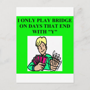 dubbele brugspeler briefkaart
