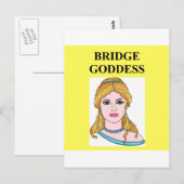 dubbele brugspeler briefkaart (Voorkant / Achterkant)