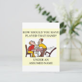 dubbele brugspeler briefkaart (Staand voorkant)