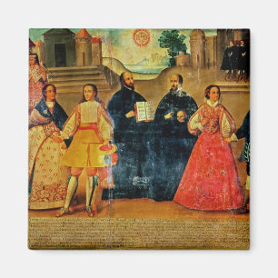 Dubbele bruiloft tussen twee Inca-vrouwen Magneet