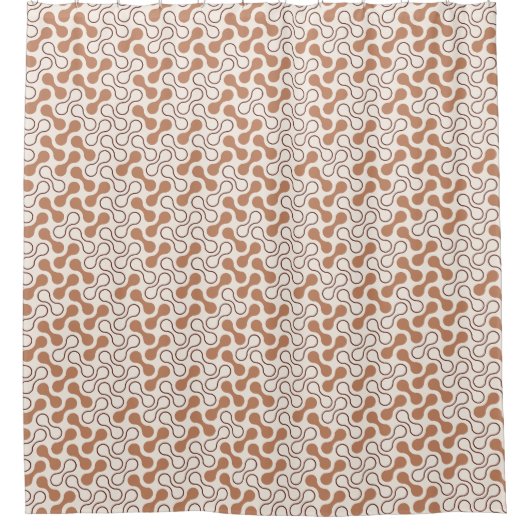 Dubbele Bubble Oranje Stijl Badkamer Douchegordijn (Voorkant)