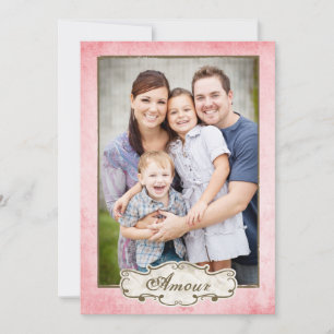 Dubbele Carte de vacances gezicht roos  grunge