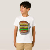 Dubbele Cheeseburger T-shirt (Voorkant volledig)