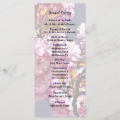 Dubbele Cherry Blossom Branches Wedding Programme Programma (Achterkant)