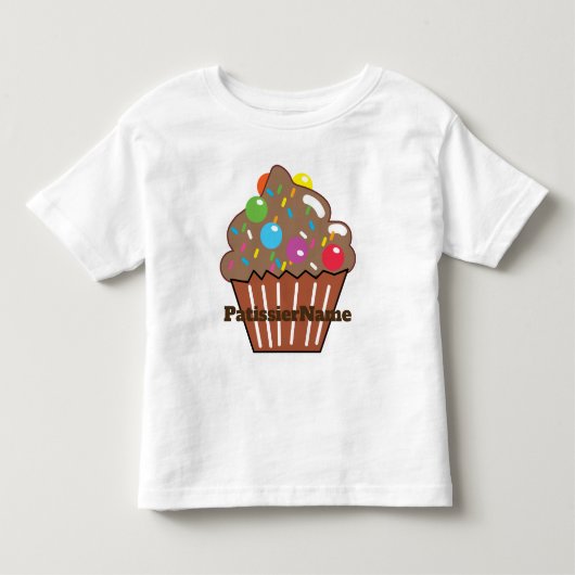 Dubbele Chocolade CUPCAKE Kinder Shirts (Voorkant)