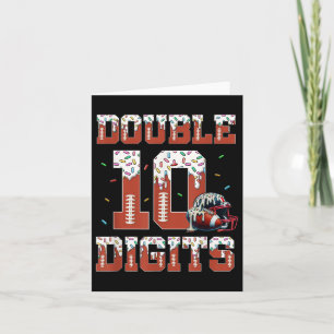 Dubbele cijfers 10 jaar oude Ice Cream Drip Footba Kaart