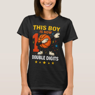 Dubbele cijfers Sketll Verjaardags jongen 10 jaar T-shirt