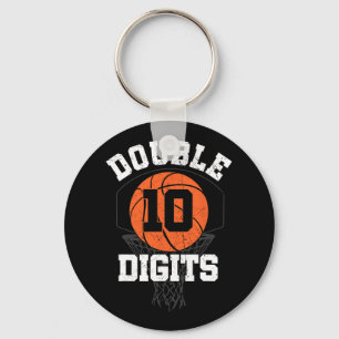 Dubbele cijfers Verjaardag Decoraties Jongen 10e B Sleutelhanger