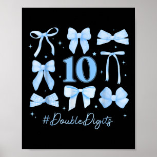Dubbele cijfers Verjaardag Meisje 10e verjaardag C Poster