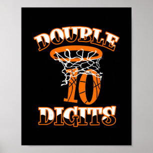 Dubbele cijfers verjaardagsdecoraties Jongen 10 Sk Poster
