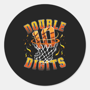 Dubbele Cijfers Verjaardagsdecoraties Jongen 10 Sk Ronde Sticker