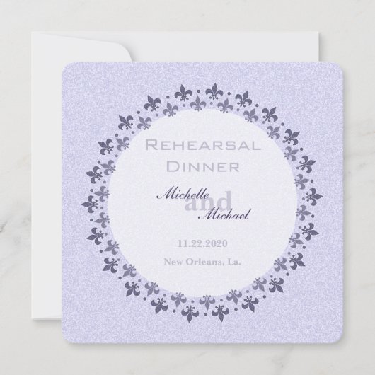 Dubbele cirkel van Fleur de Lis Kaart (Voorkant)