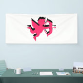Dubbele Cupido Valentijnsdag 2.5x6 Vinyl Spandoek (Beurs)