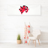 Dubbele Cupido Valentijnsdag 2.5x8 Vinyl Spandoek (Insitu)