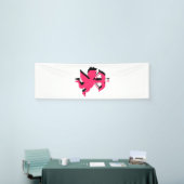 Dubbele Cupido Valentijnsdag 2.5x8 Vinyl Spandoek (Beurs)