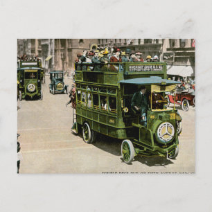 Dubbele Decker Bus op 5th Avenue Briefkaart