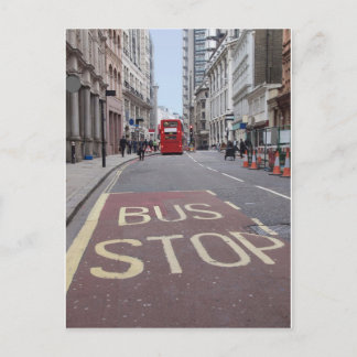 Dubbele deckerbus in Londen Briefkaart