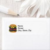 Dubbele Deluxe Hamburger met kaas Etiket (Insitu)