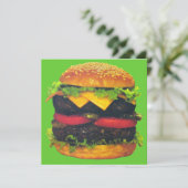 Dubbele Deluxe Hamburger met kaas Kaart (Staand voorkant)