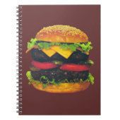 Dubbele Deluxe Hamburger met kaas Notitieboek (Voorkant)