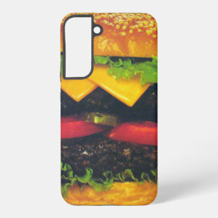 Dubbele Deluxe Hamburger met kaas Samsung Galaxy Hoesje