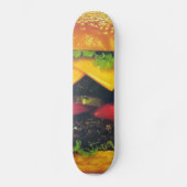 Dubbele Deluxe Hamburger met kaas Skateboard (Voorkant)