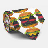 Dubbele Deluxe Hamburger met kaas Stropdas (Opgerold)