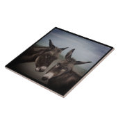 Dubbele Donkey Tegeltje (Zijkant)