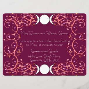 Dubbele drie in één lesbische handfasting uitnodig kaart