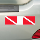 Dubbele duikvlag bumpersticker (Op auto)