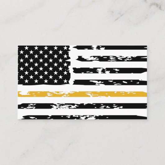 Dubbele dunne blauwe lijn politievlag visitekaartje (Achterkant)