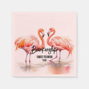Dubbele Flamingo Familie Reünie Party Essentials Servet