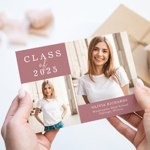 Dubbele foto Klasse 2025 Afstuderen Aankondiging