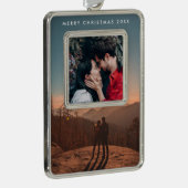 Dubbele foto verzilverd kader ornament (Rechts)