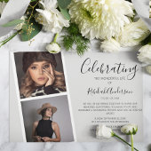 Dubbele fotogreep | Funeral Memorial Kaart