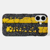 Dubbele gele lijn, beschadigd Case-Mate iPhone case (Achterkant (horizontaal))