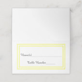 Dubbele gele trim - Escortkaart (Buitenkant ongevouwen)