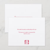 Dubbele gelukskaart-huwelijksenvelop responskaarte kaart (Voorkant / Achterkant)