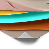 Dubbele Gezichten in Gelaagde Multikleur Abstract Poster (Hoek)