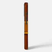 Dubbele gouden band op hout Case-Mate iPhone case (Achterkant / Links)