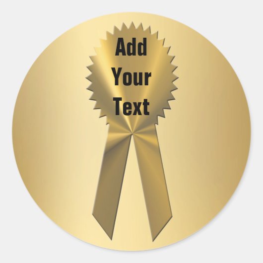 Dubbele gouden lintzegels en Stickers (Voorkant)