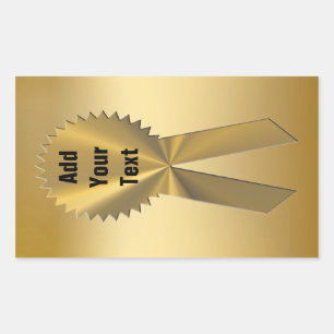 Dubbele gouden lintzegels en Stickers