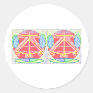 Dubbele HAARD: Karuna Reiki Ronde Sticker