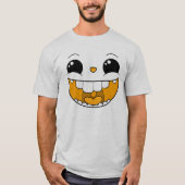 Dubbele Happy Yellow Face Mannen T-Shirt (Voorkant)